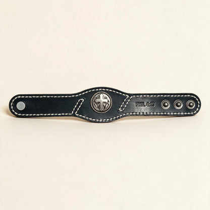 Scripture Cross Leather Bracelet – 5 Verses