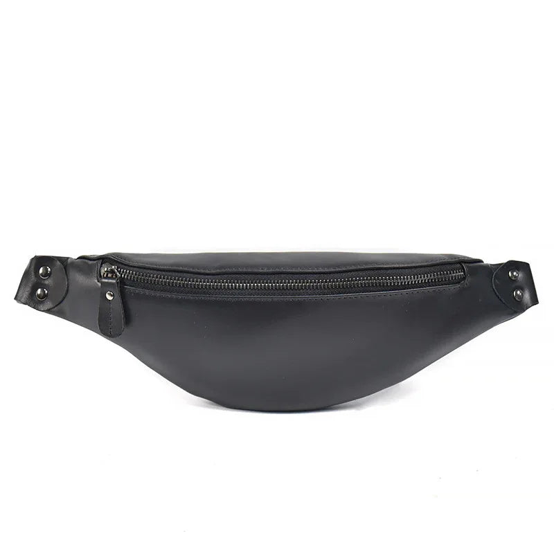Onyx | Smooth Black Waist Bag — view 2