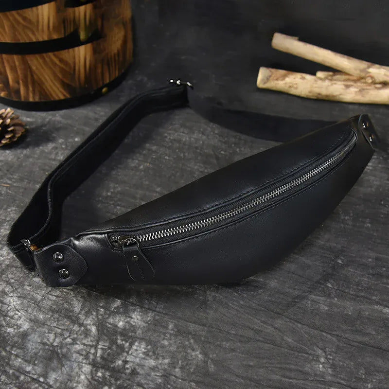 Onyx | Smooth Black Waist Bag — view 11