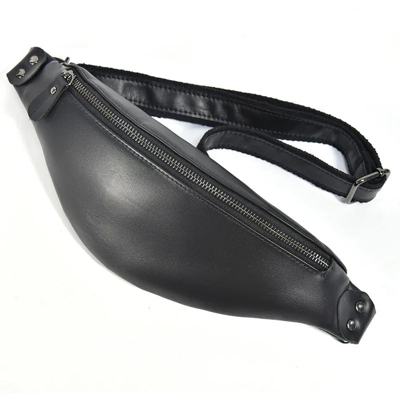 Onyx | Smooth Black Waist Bag — view 14