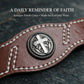 Scripture Cross Leather Bracelet – 5 Verses