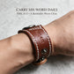 Scripture Cross Leather Bracelet – 5 Verses
