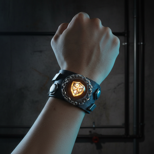 Lightning Power Leather Cuff Bracelet
