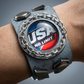 Fan Identity Leather Wristband – Bold National Colors, Handcrafted Premium Cuff