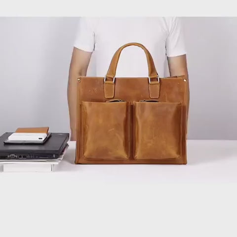 OC-PDP fe8caec3ec9b | Ambler | Vintage Messenger Briefcase | video