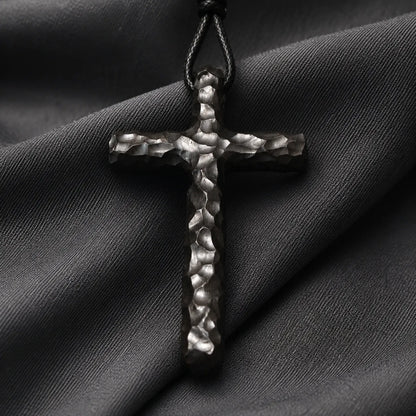 Hand-Carved Ziguangtan Cross Necklace